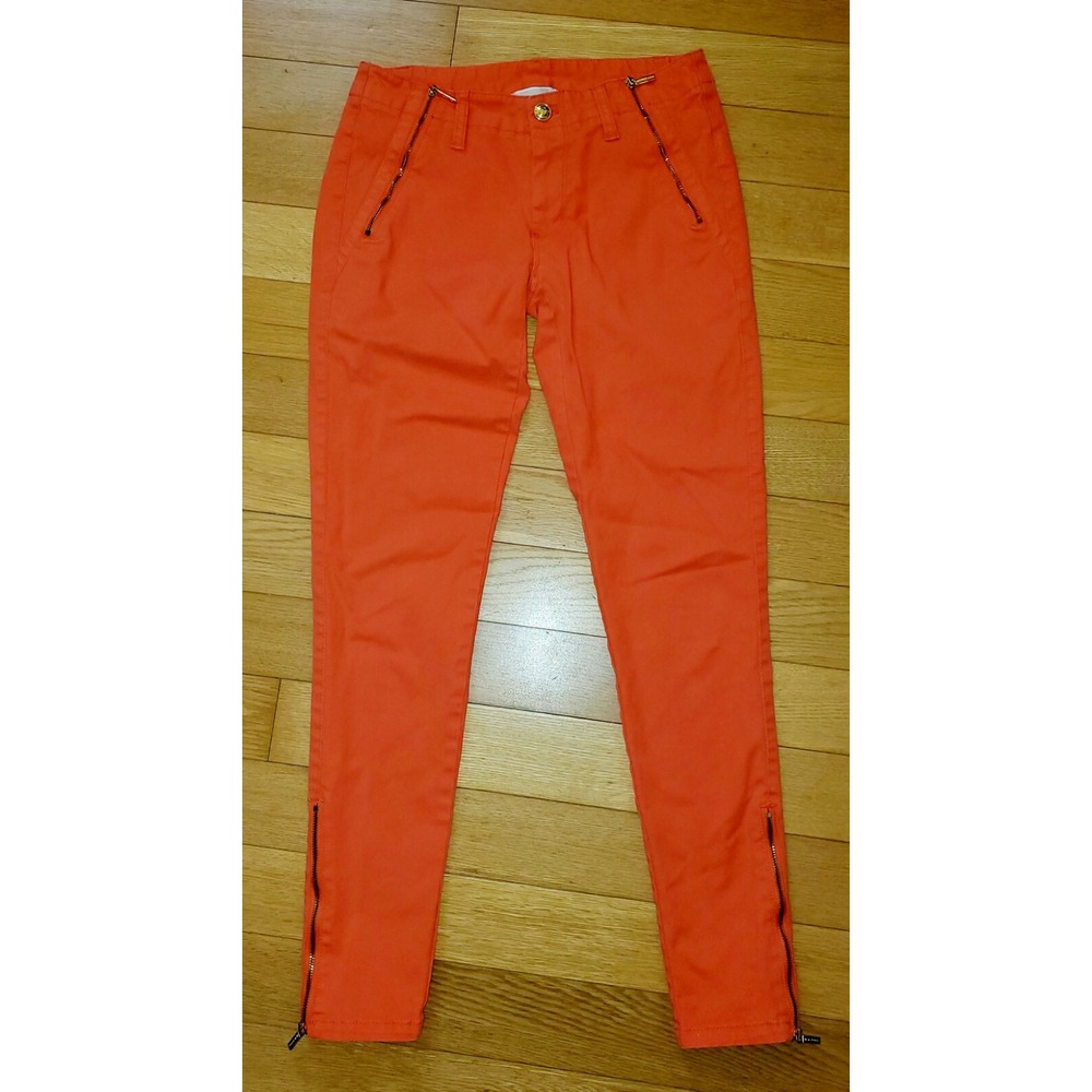 Michael Kors Women's Melon Color Pants With Zipper Accents Size 2